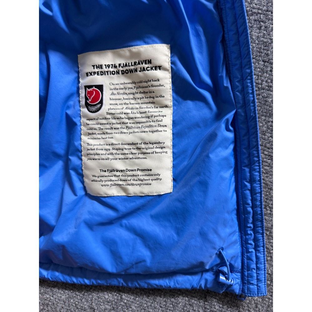 FJALLRAVEN BLUE EXPEDITION SERIES DOWN PUFFER JACKET HOODED FULL SIP WOMENS - Picture 8 of 12